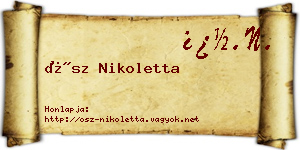 Ősz Nikoletta névjegykártya
